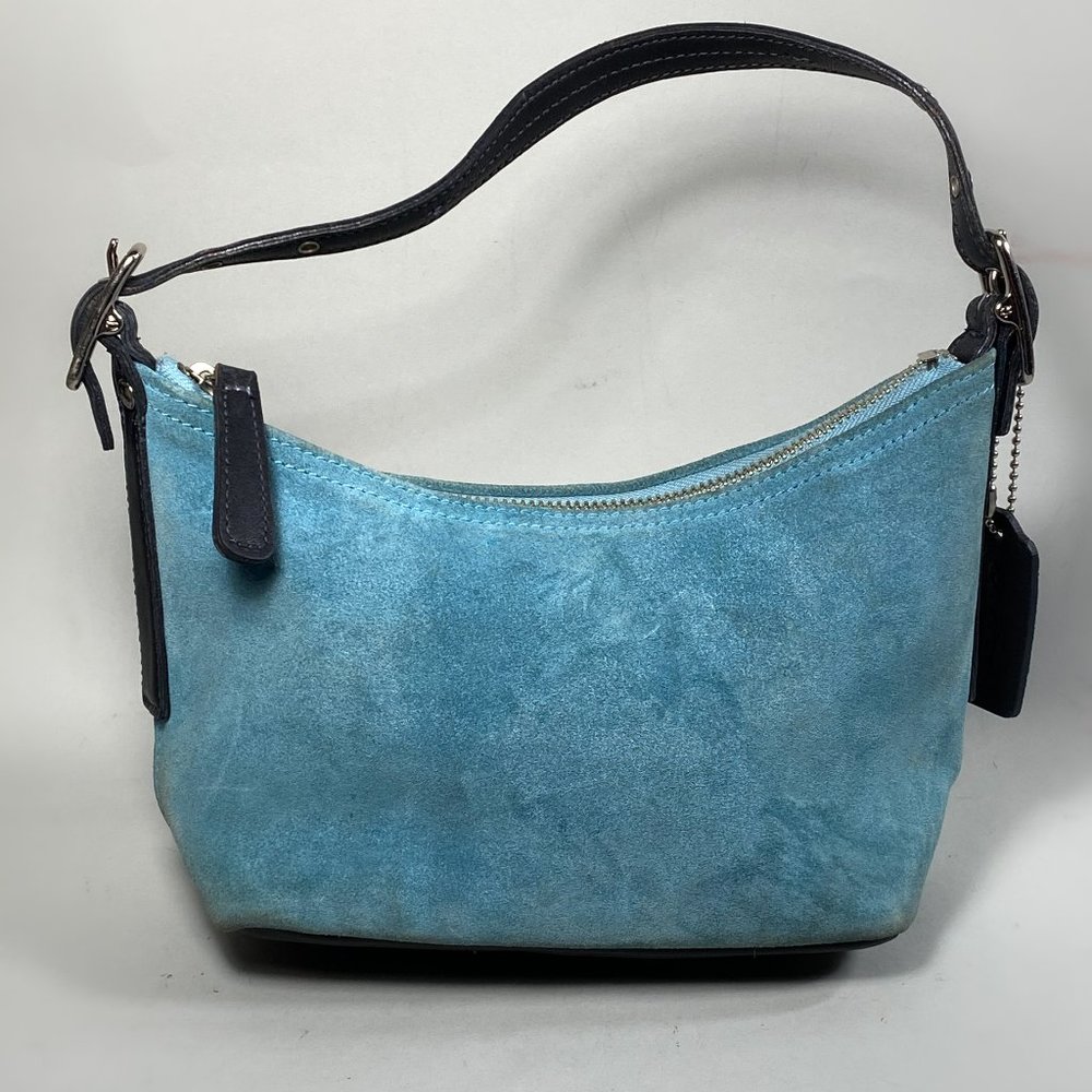 COACH Vintage 2000’s Baby Blue Mini Suede Purse